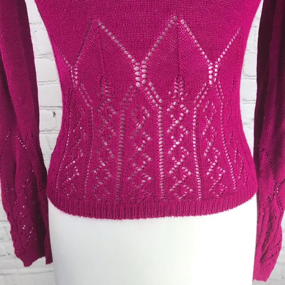 Vintage Ceny Pink Pullover Long Sleeve Sweater - Size Small - Picture 5 of 7